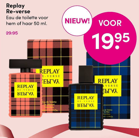 Replay   eau de toilette folder aanbieding bij  DA - details