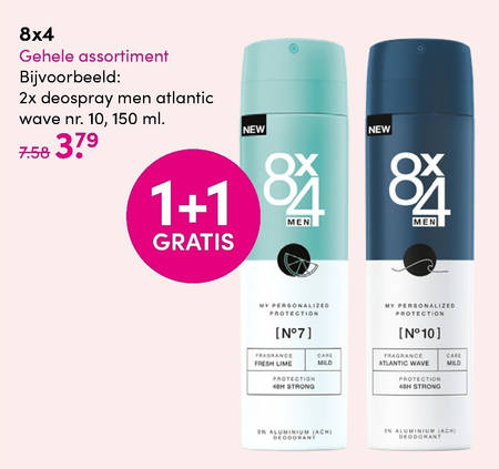 8x4   deodorant folder aanbieding bij  DA - details