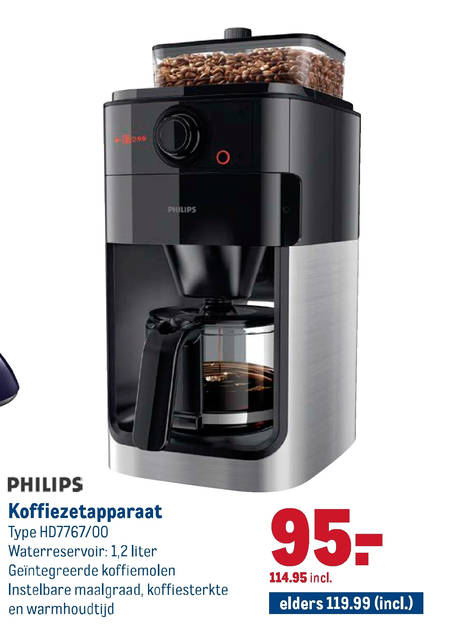 Philips   koffiezetapparaat folder aanbieding bij  Makro - details