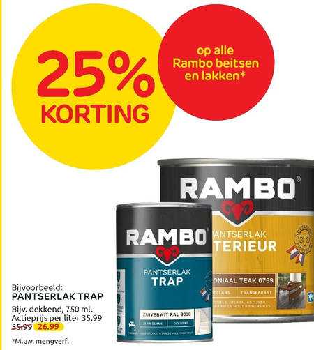 Rambo   beits, lak folder aanbieding bij  Praxis - details