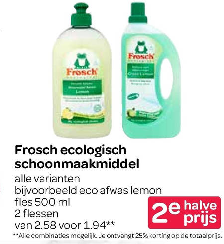 Frosch   allesreiniger, afwasmiddel folder aanbieding bij  Spar - details