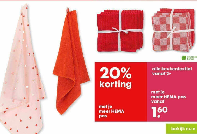 Hema huismerk   keukendoek, theedoek folder aanbieding bij  Hema - details