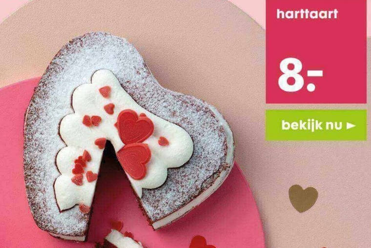 Hema huismerk   valentijnsdag, taart folder aanbieding bij  Hema - details