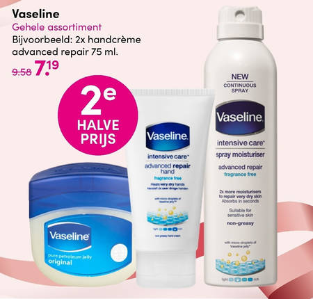 Vaseline   lippenbalsem, handcreme folder aanbieding bij  D.I.O. Drogist - details