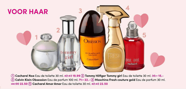 Cacharel   eau de parfum, eau de toilette folder aanbieding bij  D.I.O. Drogist - details