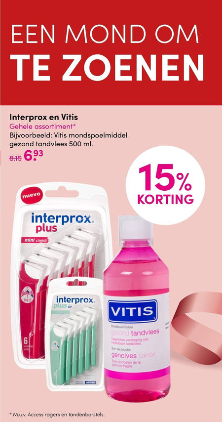 Interprox   mondwater, tandenstokers folder aanbieding bij  D.I.O. Drogist - details