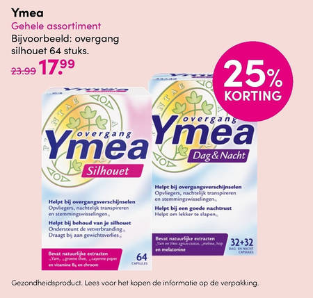 Ymea   voedingssupplement folder aanbieding bij  D.I.O. Drogist - details