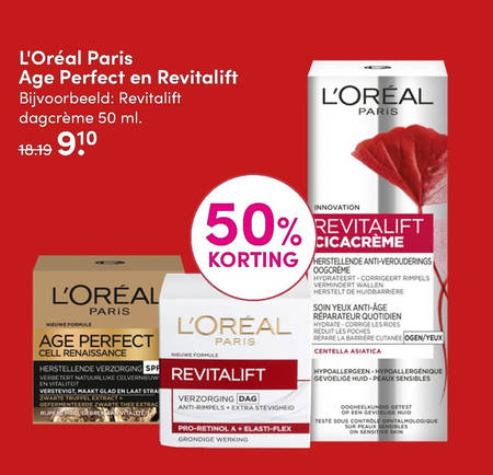 L Oreal   nachtcreme, dagcreme folder aanbieding bij  D.I.O. Drogist - details