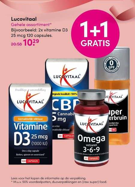 Lucovitaal   voedingssupplement folder aanbieding bij  D.I.O. Drogist - details