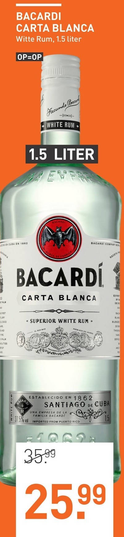 Bacardi   rum folder aanbieding bij  Gall & Gall - details