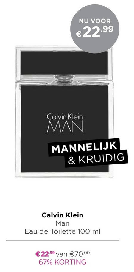 Aanbeveling Bouwen het spoor Calvin Klein eau de toilette folder aanbieding bij Ici Paris XL - details