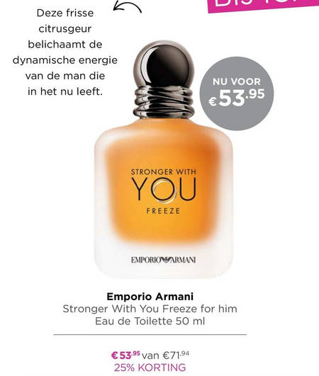 Emporio Armani   eau de toilette folder aanbieding bij  Ici Paris XL - details