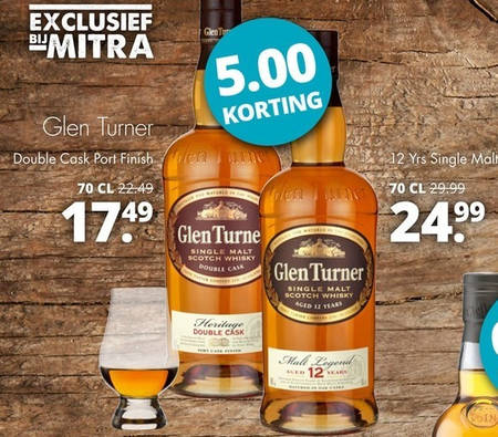 Glen Turner   whisky folder aanbieding bij  Mitra - details