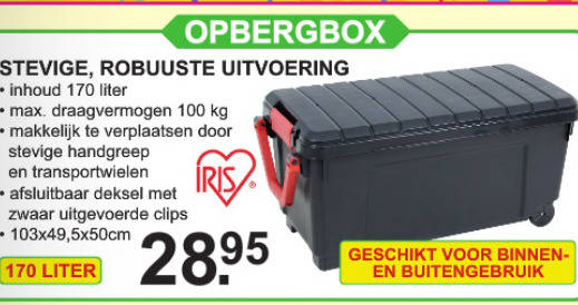 Iris   opbergdoos folder aanbieding bij  Van Cranenbroek - details