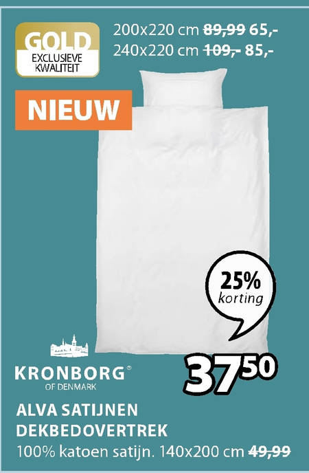 Kronborg   dekbedovertrek folder aanbieding bij  Jysk - details