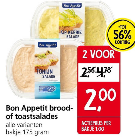 Bon Appetit   salade folder aanbieding bij  Jan Linders - details