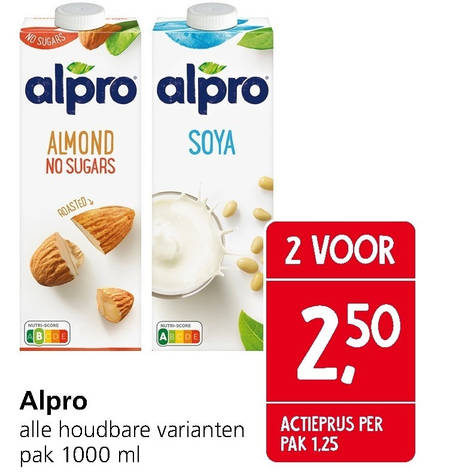 Alpro   soja melk folder aanbieding bij  Jan Linders - details