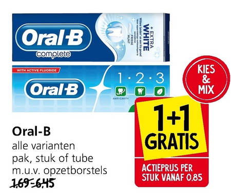 Oral-B   tandenborstel, tandpasta folder aanbieding bij  Jan Linders - details