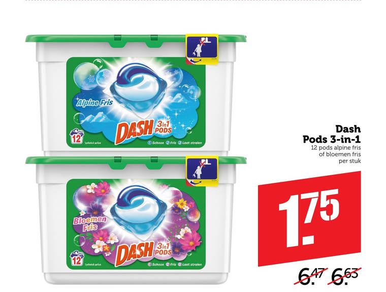 Dash   wasmiddel folder aanbieding bij  Coop - details