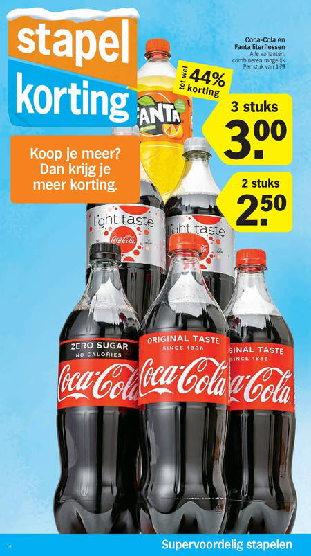 Coca-Cola   cola, frisdrank folder aanbieding bij  Albert Heijn - details