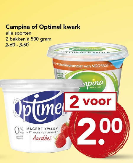 Campina   kwark folder aanbieding bij  Deen - details