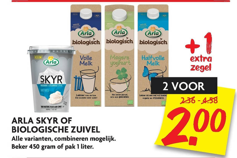 Arla   zuivel, yoghurt folder aanbieding bij  Dekamarkt - details