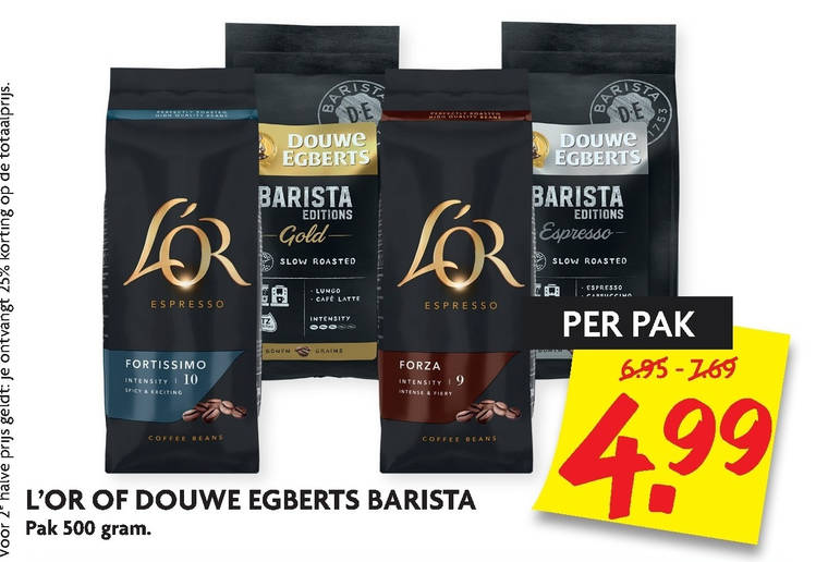 Douwe Egberts L Or   koffiebonen folder aanbieding bij  Dekamarkt - details