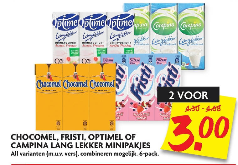 Optimel   chocolademelk, melkdrank folder aanbieding bij  Dekamarkt - details