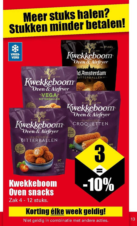 Kwekkeboom   kroket, snack folder aanbieding bij  Dirk - details