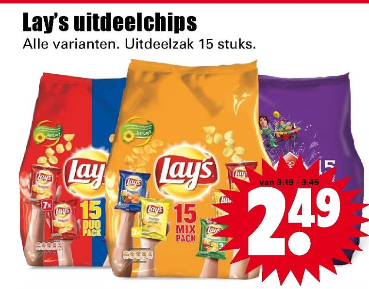 Lays   zoutje, chips folder aanbieding bij  Dirk - details