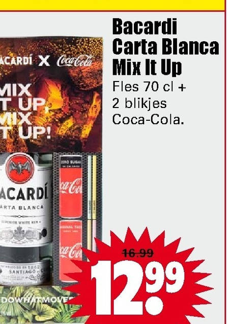 Bacardi   rum folder aanbieding bij  Dirk - details