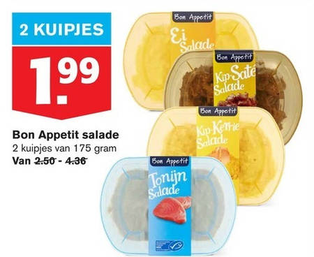 Bon Appetit   salade folder aanbieding bij  Hoogvliet - details