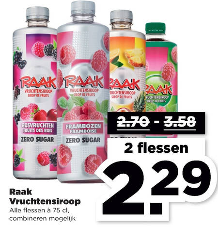 Raak   limonadesiroop folder aanbieding bij  Plus - details