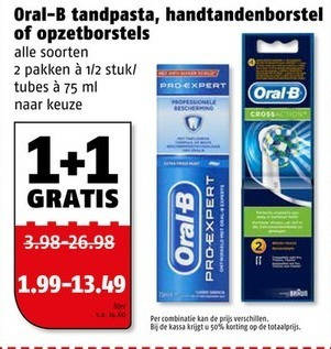 Oral-B   tandenborstel, opzetborstel folder aanbieding bij  Poiesz - details