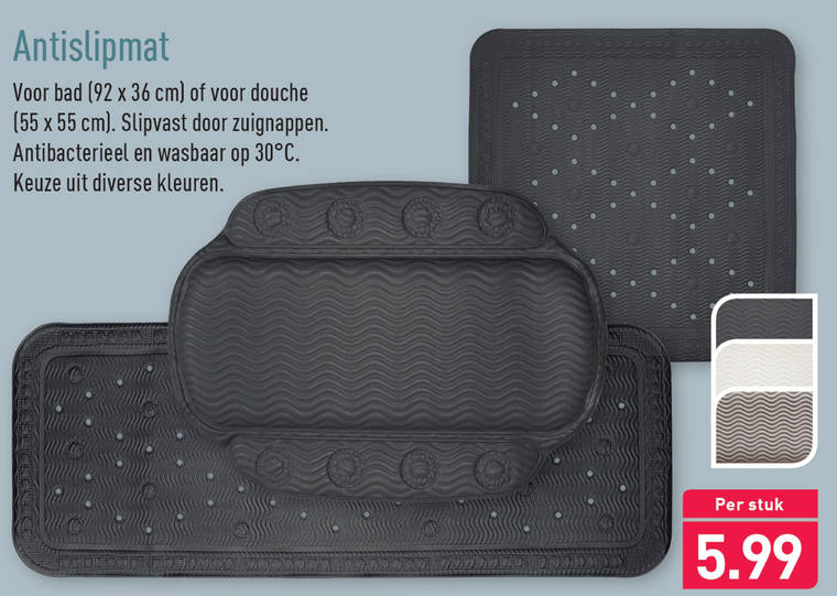 anti-slip badmat, douchemat folder aanbieding bij Aldi details