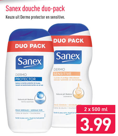 Sanex   douchegel folder aanbieding bij  Aldi - details