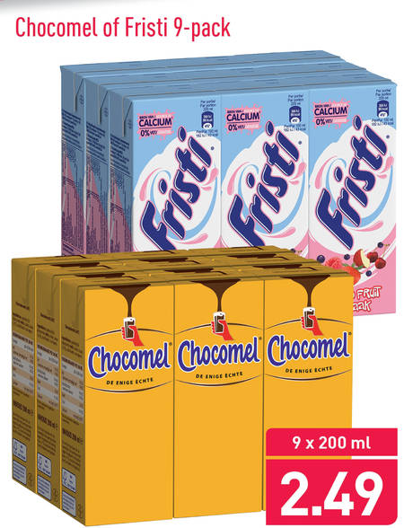 Fristi   drinkyoghurt, chocolademelk folder aanbieding bij  Aldi - details