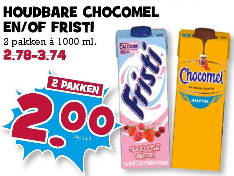 Chocomel   chocolademelk, drinkyoghurt folder aanbieding bij  Boons Markt - details