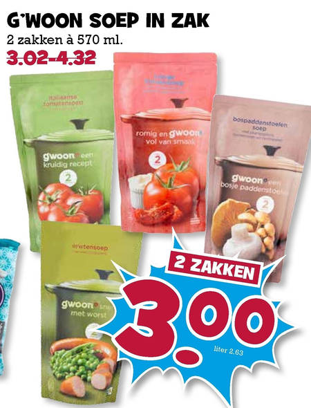 Gwoon   soep folder aanbieding bij  Boons Markt - details