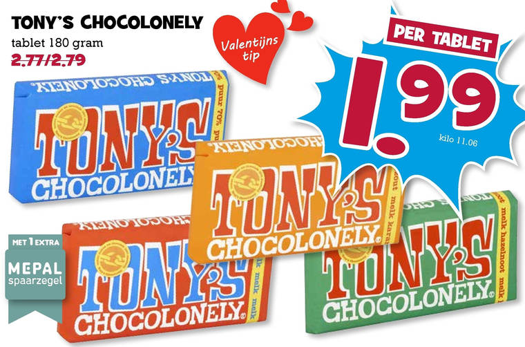 Tony Chocolony   chocolade folder aanbieding bij  Boons Markt - details