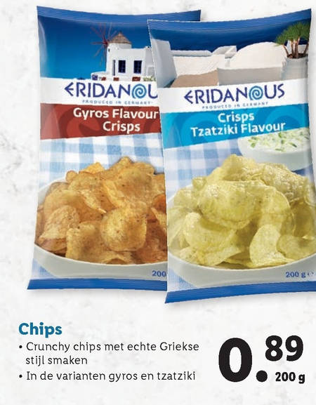 Eridanous   chips folder aanbieding bij  Lidl - details