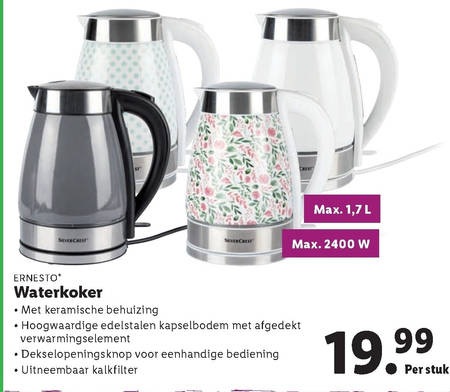 Ernesto   waterkoker folder aanbieding bij  Lidl - details