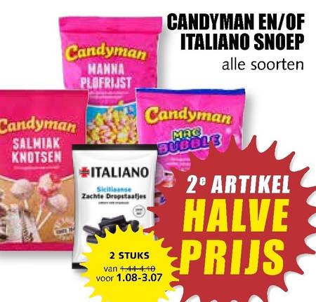 Italiano   snoep, lollie folder aanbieding bij  MCD Supermarkt Basis - details