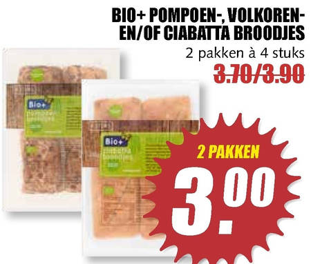 Bio Plus   broodjes, ciabatta folder aanbieding bij  MCD Supermarkt Basis - details