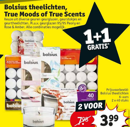 Bolsius   theelicht, geurtheelichten folder aanbieding bij  Kruidvat - details