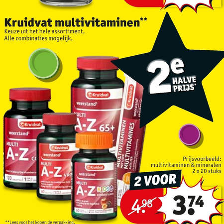 Kruidvat Huismerk   multivitaminen folder aanbieding bij  Kruidvat - details