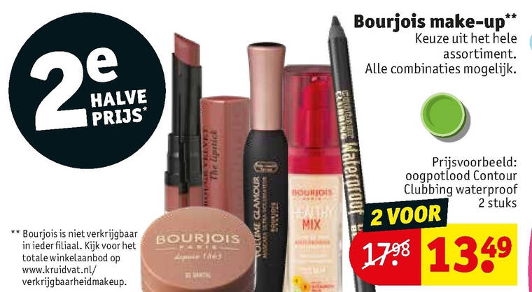 Bourjois   gezichtspoeder, mascara folder aanbieding bij  Kruidvat - details