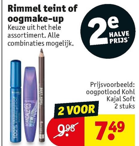 Rimmel   mascara, oogmake-up folder aanbieding bij  Kruidvat - details