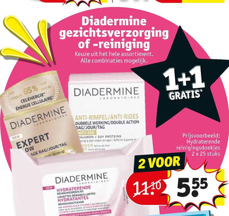 Diadermine   gezichtsverzorging, gezichtsreiniging folder aanbieding bij  Kruidvat - details