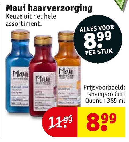 Maui   shampoo folder aanbieding bij  Kruidvat - details